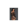 Bodystocking résille guêpière grande taille réversible avec tour de cou 